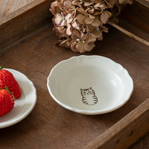 日本製 美濃燒 SHICHITA 新款貓咪小碟 | 小碟子 點心盤 陶瓷碟 醬油碟