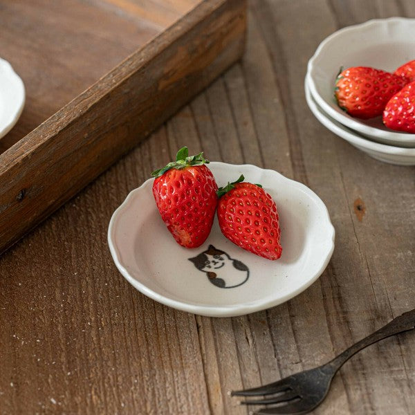 日本製 SHICHITA 貓咪10公分小碟禮盒 | 美濃燒 醤油碟 漬物碟 小菜碟