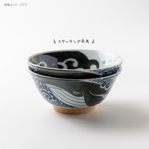 日本製 美濃燒 白波鯨魚餐具系列 | 丼飯碗 湯匙 筷子 湯碗 飯碗 鯨魚