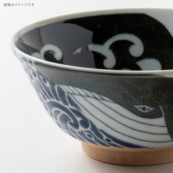 日本製 美濃燒 白波鯨魚餐具系列 | 丼飯碗 湯匙 筷子 湯碗 飯碗 鯨魚