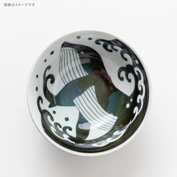 日本製 美濃燒 白波鯨魚餐具系列 | 丼飯碗 湯匙 筷子 湯碗 飯碗 鯨魚