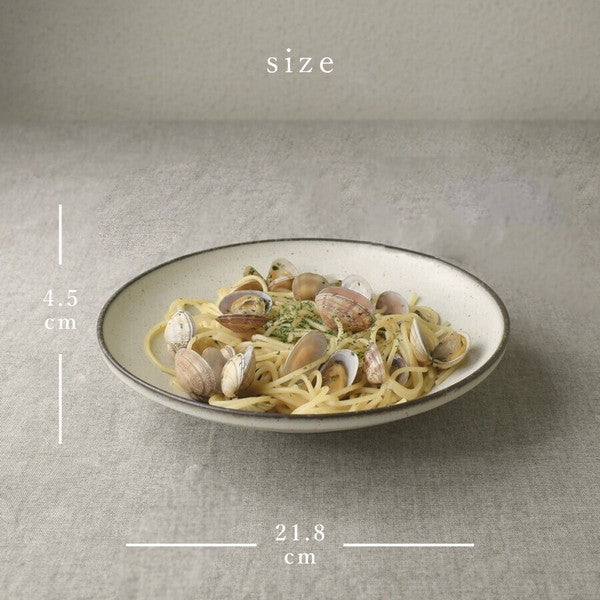 日本製 美濃燒 CRETE 米色圓盤 深盤 | 6吋/8吋盤 點心盤 麵包盤 義大利麵盤