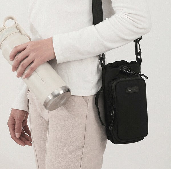 日本 LIZDAYS 防水 手機水壺隨身側背包 | 斜背水壺袋 時尚水壺袋 水壺背帶