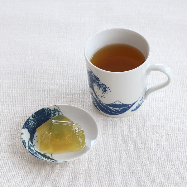 日本製 美濃燒 富士山浪花杯盤 附原裝紙盒 | 兩色 送禮禮盒 馬克杯 小碟子 葛飾北齋