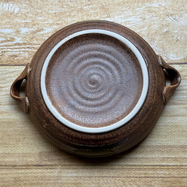 日本製 美濃燒 陶瓷圓形雙耳盤 | 雙耳圓盤 陶瓷盤 圓盤 盤子 雙耳盤 深盤 可堆疊