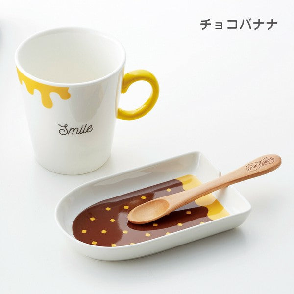 日本製 小倉陶器 冰棒造型杯盤匙組 附盒 三色 | 下午茶 甜點 蛋糕盤 情人節禮物