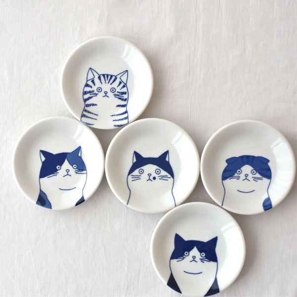 日本製 美濃燒 SHICHITA 貓咪圖案11公分盤 | 餐盤 盤子 甜點盤 分菜盤 陶瓷盤 貓奴必收