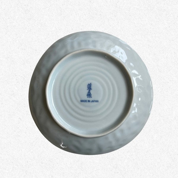 日本製 美濃燒 吹墨十草 三角盤 麵缽 | 中盤 深盤 早午餐盤 圓缽 菊型缽