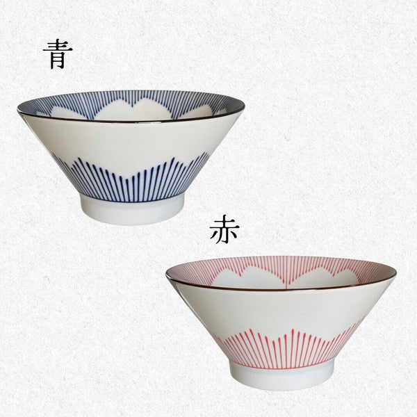 日本製 美濃燒 花一輪 花型拉麵碗 丼碗 兩色可選 | 大碗公 丼飯碗 斗笠碗