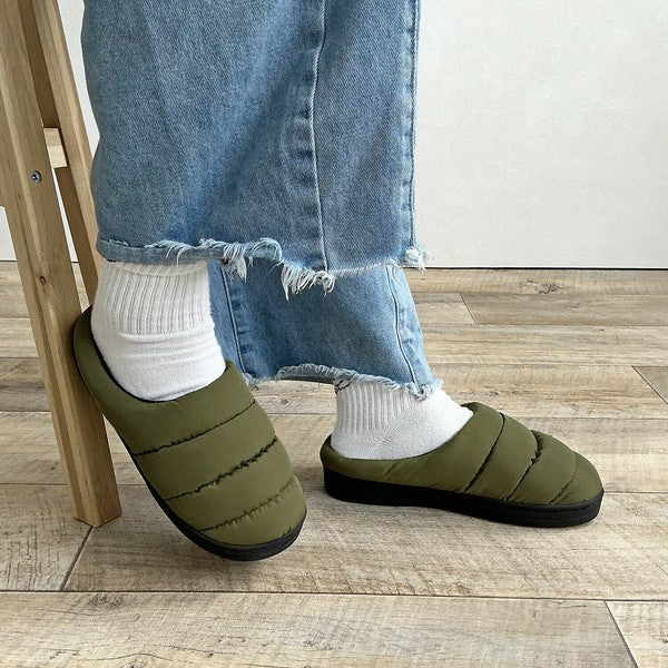 日本直送 內刷毛 保暖羽絨拖鞋 四色 | 莫卡辛鞋 懶人拖鞋 保暖 防寒 戶外 室內拖鞋 毛毛拖