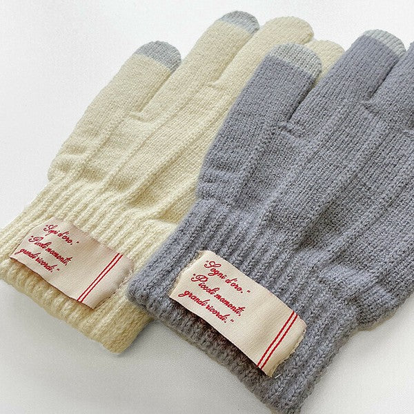 日本 觸控針織保暖手套 男女通用 | 加絨內襯 滑雪手套 防寒手套 針織手套 觸控手套 保暖手套 冬天必備