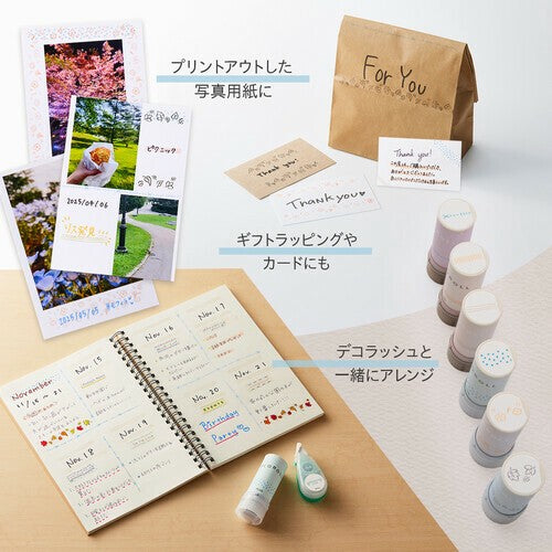 日本 PLUS 普樂士 DECO ROLL 花邊滾章 | 手帳印章 連續章 裝飾印章 滾輪章