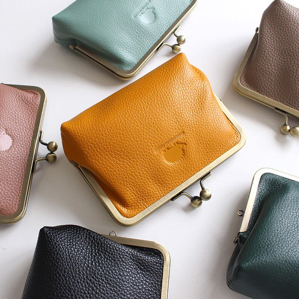 日本 SCANDINAVIAN FOREST 刺蝟 真皮 口金包 化妝包 零錢包 口金零錢包 小化妝包