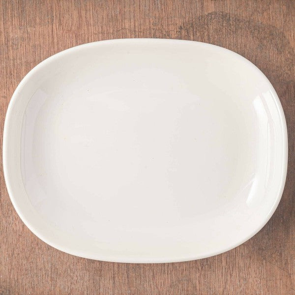 日本製 美濃燒 白色陶瓷橢圓盤 | 簡約白盤 菜盤 點心盤 水果盤 橢圓盤 小菜盤 陶瓷盤 家用餐盤