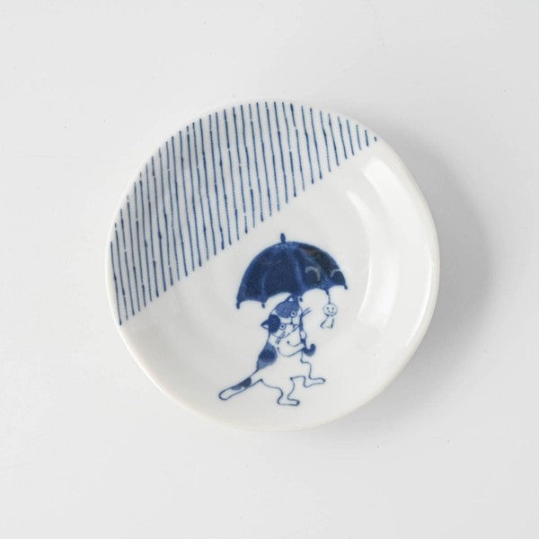 日本製 美濃燒 SHICHITA 貓咪10cm小皿 5入禮盒 | 醬油碟 小菜碟 小碟 點心盤 送禮推薦