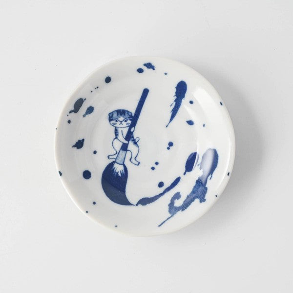 日本製 美濃燒 SHICHITA 貓咪10cm小皿 5入禮盒 | 醬油碟 小菜碟 小碟 點心盤 送禮推薦