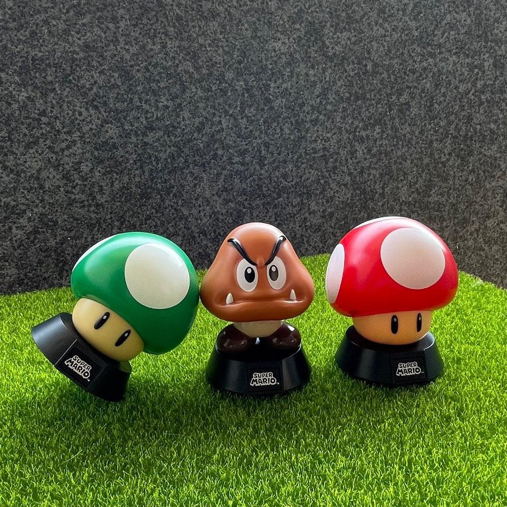 正版任天堂瑪利歐道具造型夜燈|栗寶寶、超級蘑菇、1UP香菇 - 富士通販
