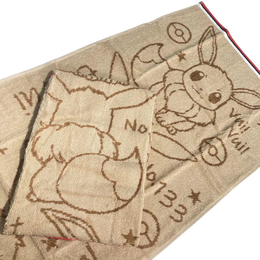 兒童寶可夢毛巾 2入 34x75| 皮卡丘 卡比獸 伊布 波加曼 路卡利歐 - 富士通販