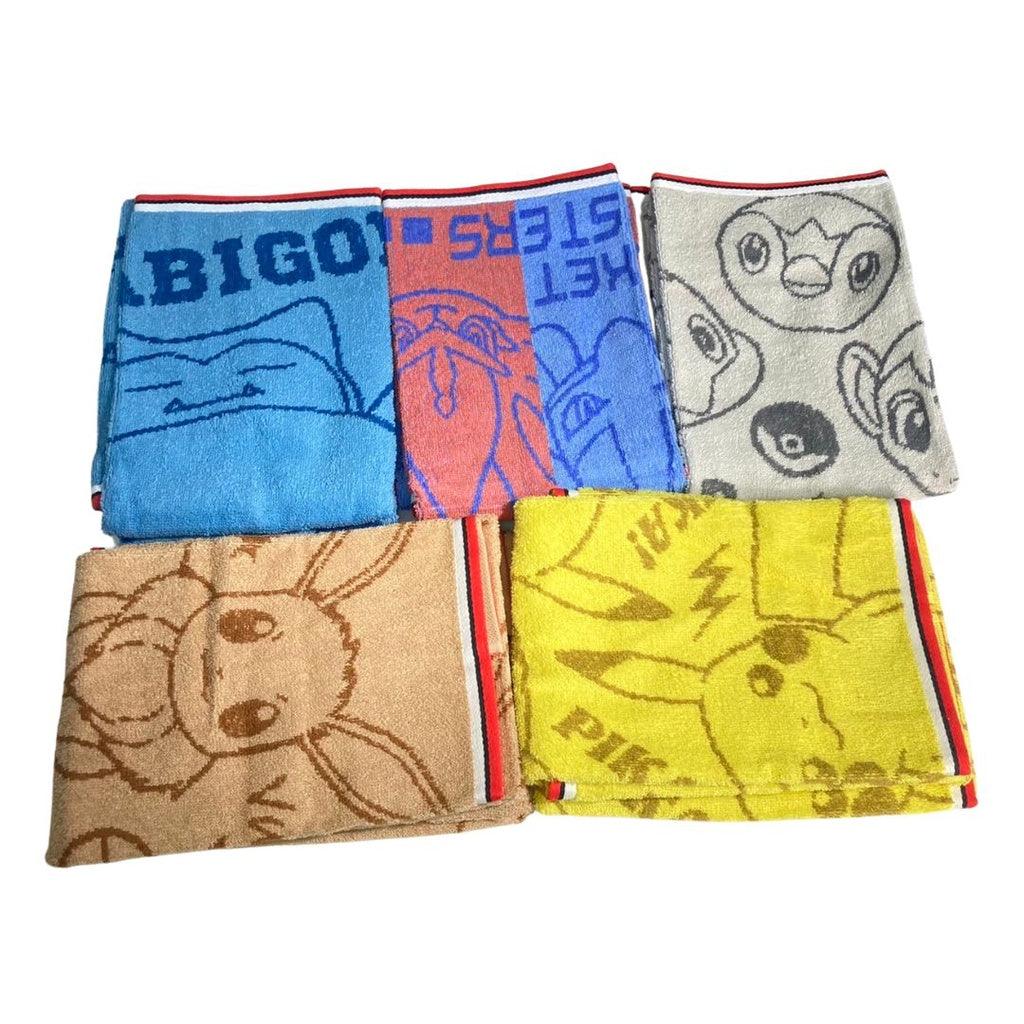 兒童寶可夢毛巾 2入 34x75| 皮卡丘 卡比獸 伊布 波加曼 路卡利歐 - 富士通販