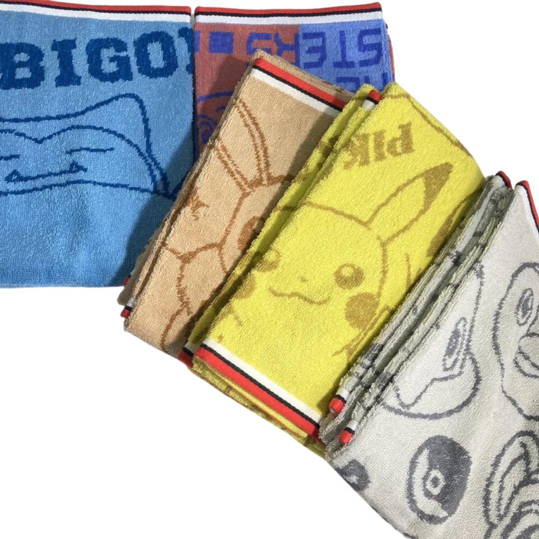 兒童寶可夢毛巾 2入 34x75| 皮卡丘 卡比獸 伊布 波加曼 路卡利歐 - 富士通販