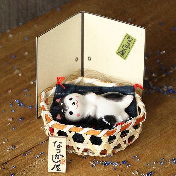 藥師窯竹籃柴犬/黑柴擺飾(可當餐桌筷架)|2022過年裝飾招福吉祥物 - 富士通販