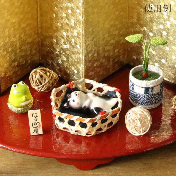 藥師窯竹籃柴犬/黑柴擺飾(可當餐桌筷架)|2022過年裝飾招福吉祥物 - 富士通販