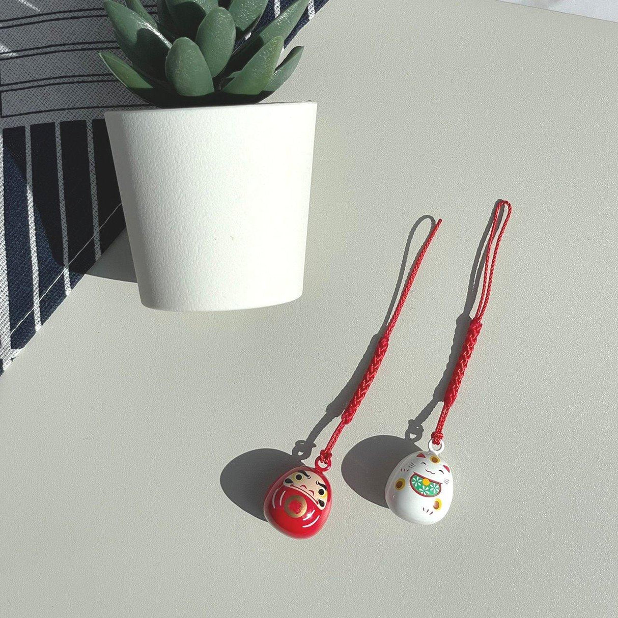 水琴鈴開運吊飾-達摩/招財貓|2022過年裝飾招福吉祥物 - 富士通販