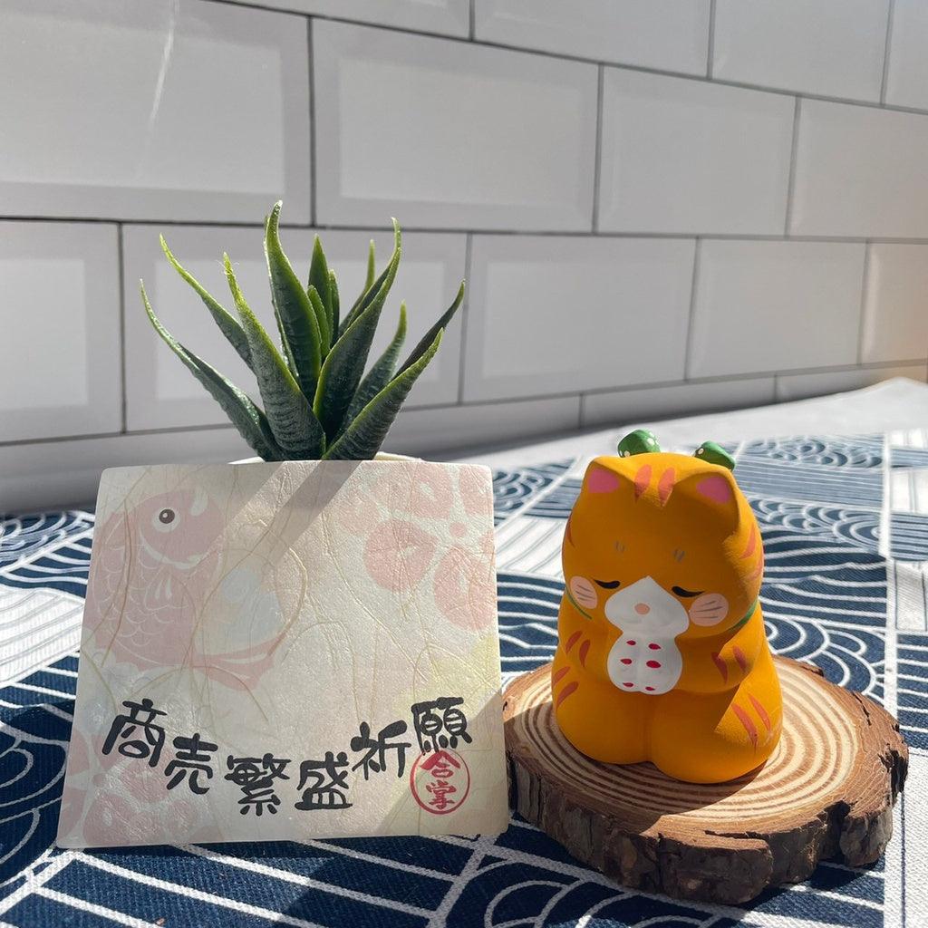 2022年新年擺飾合掌貓(金貓/橘貓/三花)|2022過年裝飾招福吉祥物 - 富士通販