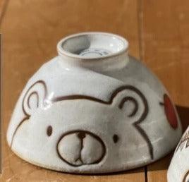 日本製 美濃燒貓咪茶碗|造型碗 日式陶瓷碗 - 富士通販