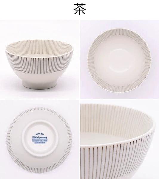 日本製 美濃燒 藍色 咖啡色 十草茶碗|飯碗 湯碗 陶瓷碗 兒童碗 - 富士通販