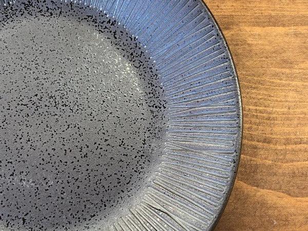 日本製 復古黑細線餐盤|沙拉 咖哩 義大利麵 生蠔 生魚片