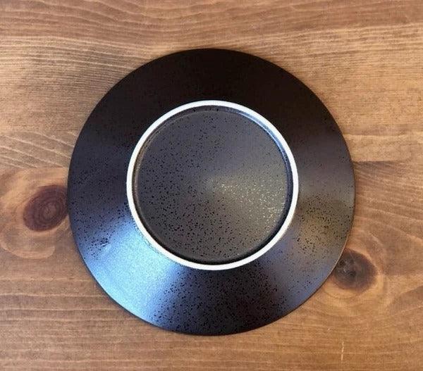 日本製 復古黑細線餐盤|沙拉 咖哩 義大利麵 生蠔 生魚片