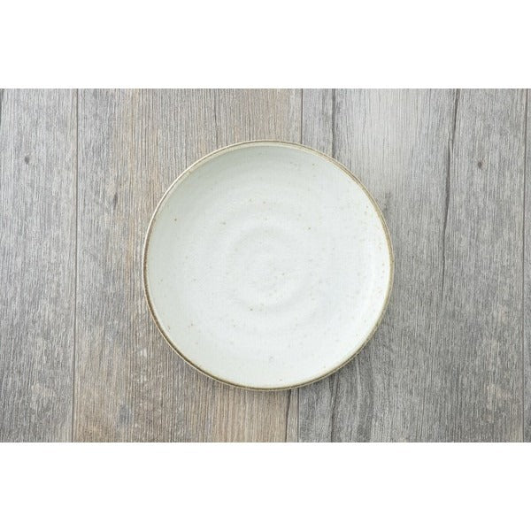 日本製 COTON 簡約 木棉白 棕色線條 日本碗盤系列