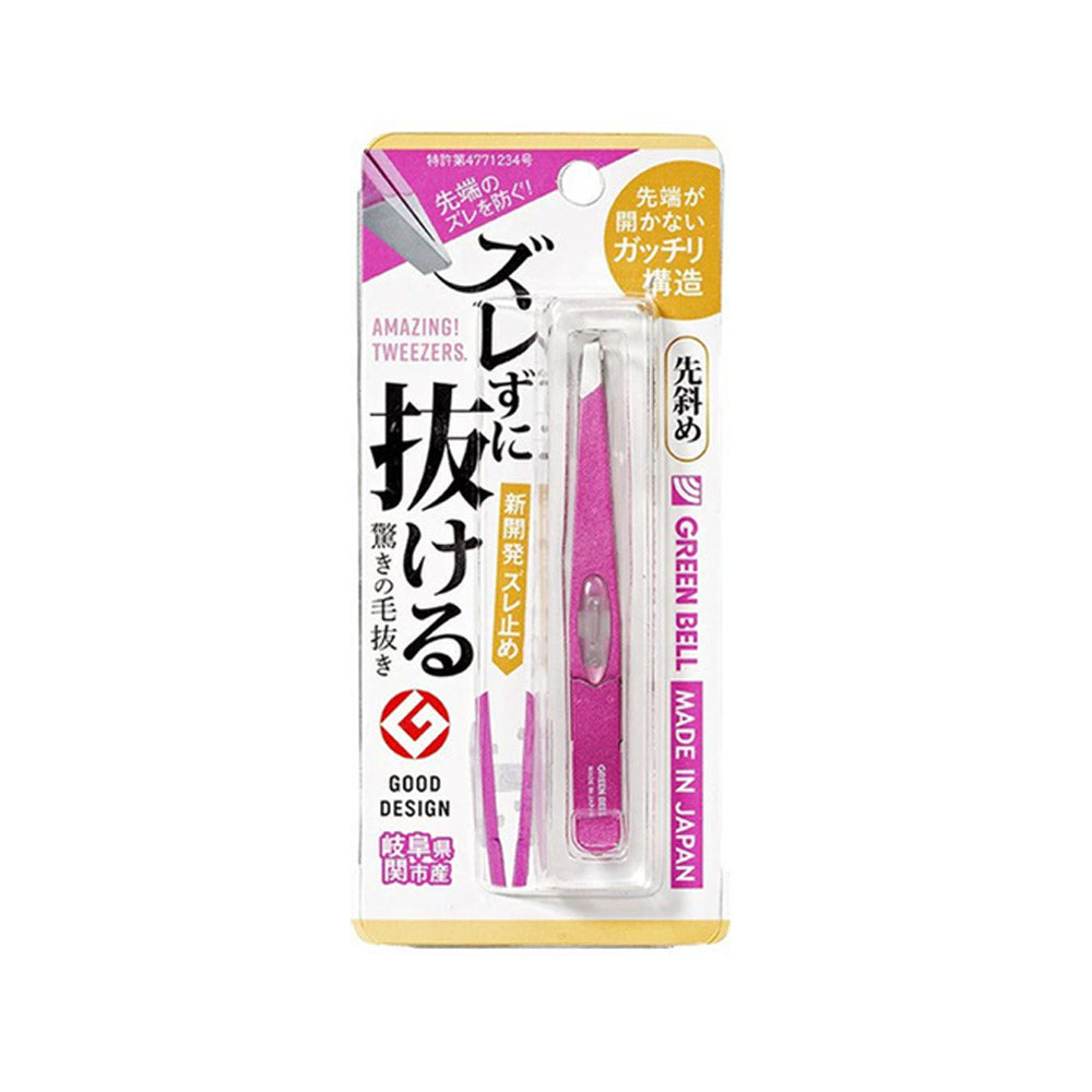 日本製 綠鐘 匠之技 不銹鋼 眉毛夾│斜口夾 無痛拔毛