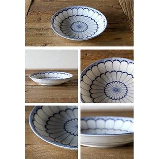 日本製 美濃燒 大花菊陶瓷盤20cm 一入|日式餐盤 水果盤 沙拉盤 - 富士通販