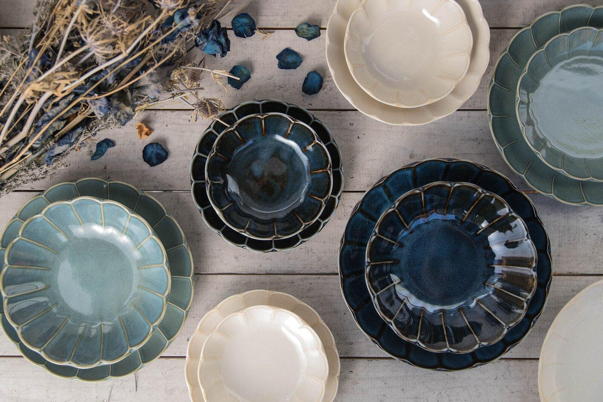 美濃燒復古花邊白盤|日本製,21.5cm - 富士通販