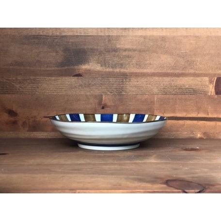 日本製 錆十草21cm大盤|深盤 義大利麵盤 大圓盤 - 富士通販