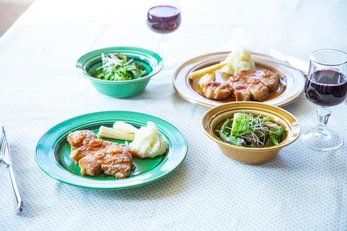 日式23cm芥末黃線圈圓盤|日本製,鄉村風餐盤 - 富士通販