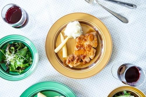 日式23cm芥末黃線圈圓盤|日本製,鄉村風餐盤 - 富士通販