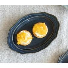 古董橢圓盤24.6cm|日本製美濃燒,點心盤、 甜點盤、水果盤 - 富士通販