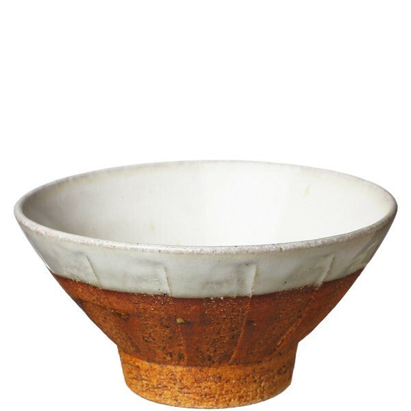 日本製 六魯 rokuro 咖土高台飯茶碗 | 夫妻碗 對碗 陶碗 盒裝 送禮 新婚