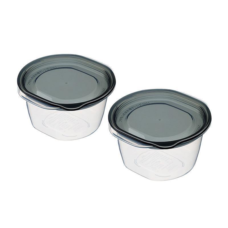 日本製可微波耐熱圓形保鮮盒270ml-2入|冰箱收納盒 - 富士通販