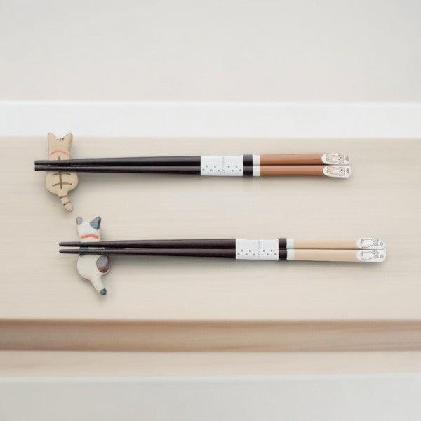 日本製 harupei 貓咪木質對筷禮盒組|對筷 筷架 婚禮小物 入厝禮物