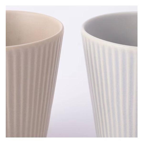 日本製 美濃燒 扇形啞光釉馬克杯|330ml 輕量杯 陶瓷杯 - 富士通販