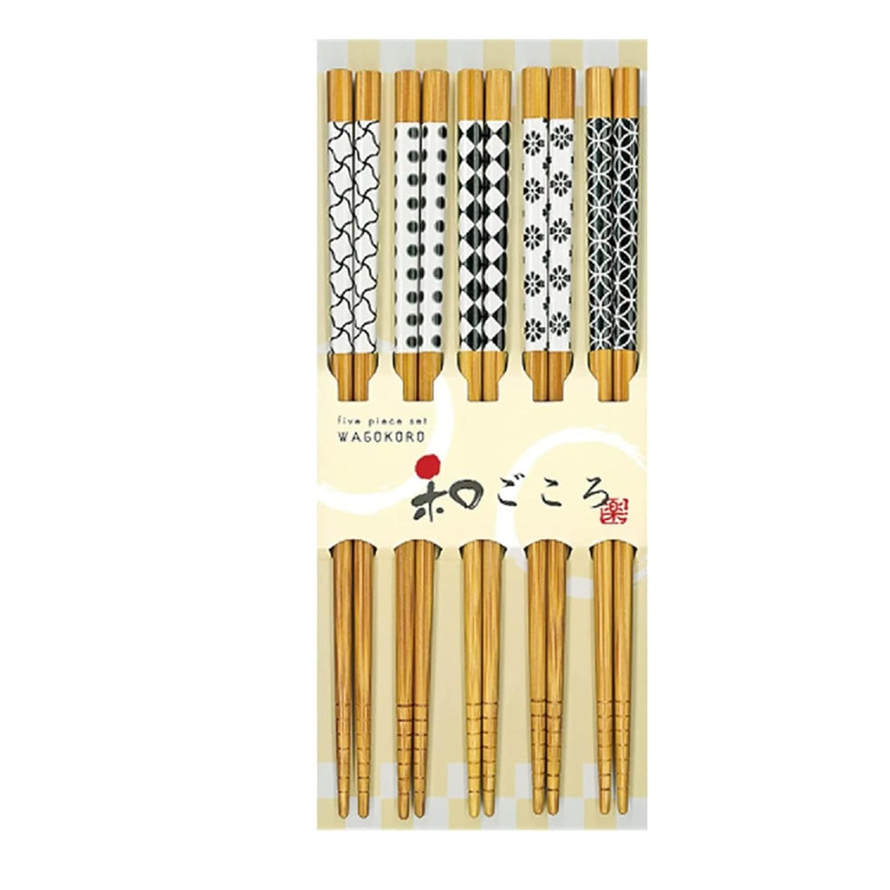 日本製 天然竹筷 5件套裝組︱日式筷 木筷 分食筷 環保筷