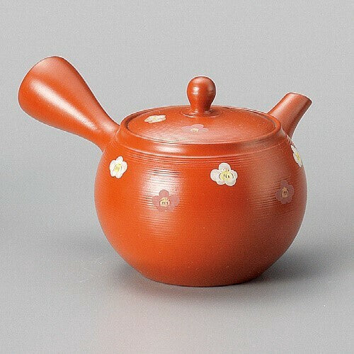 日本製 常滑燒 竹春朱泥急須壺 | 陶瓷茶壺 手把泡茶壺 橫手急須 茶壺 日本茶壺