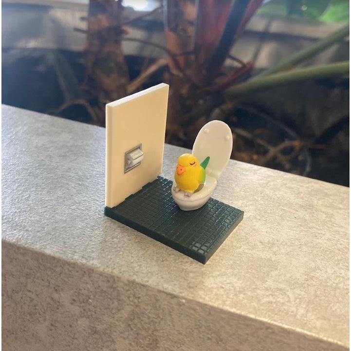 日本海洋堂扭蛋| 全4款,佐藤邦雄的動物們 廁所篇 - 無尾熊、大猩猩、鸚鵡、乳牛 - 富士通販