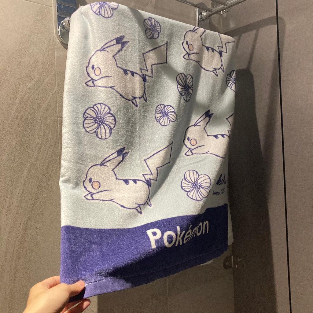 (4款)皮卡丘浴巾|日本100%純棉,60x120cm - 富士通販