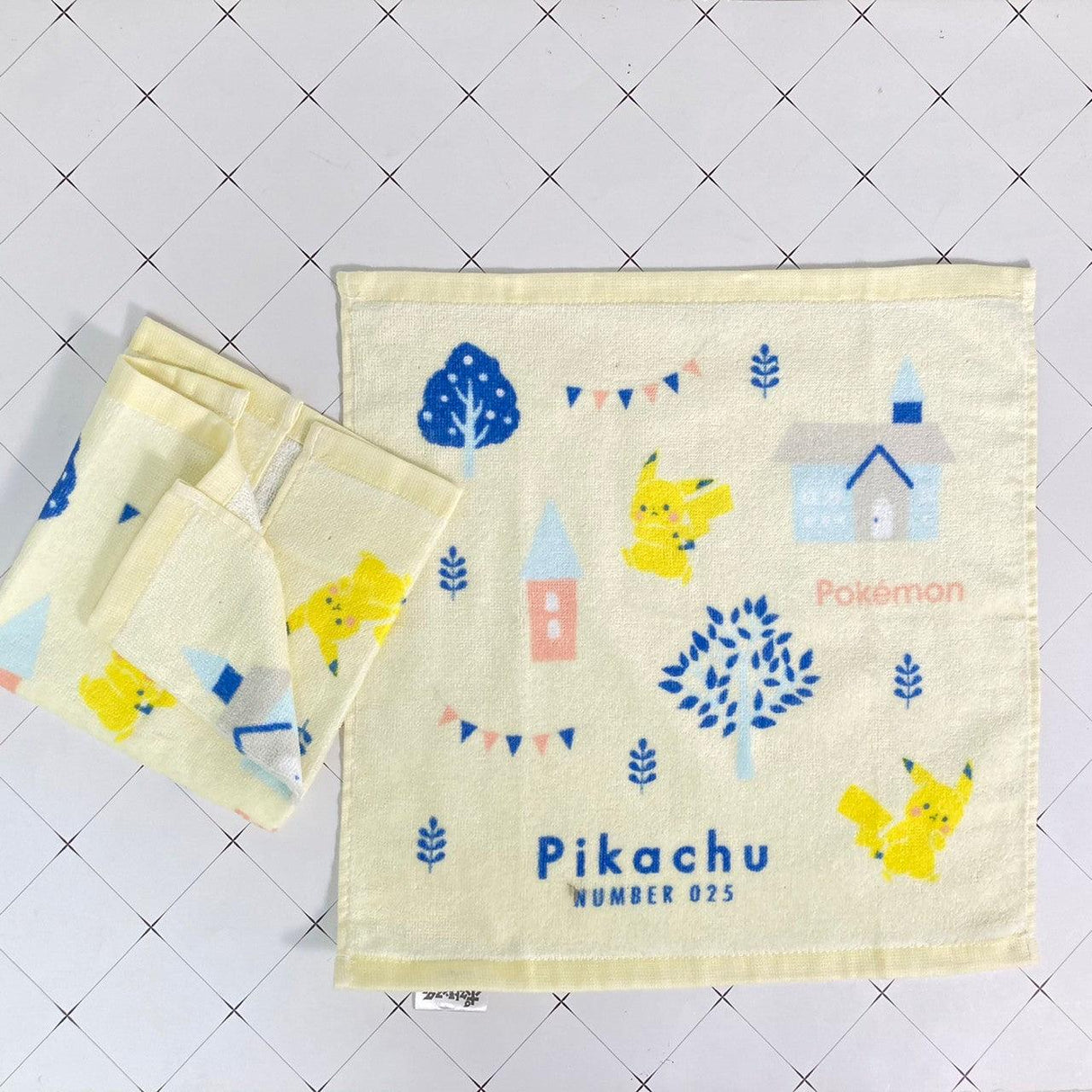 (4款)皮卡丘毛巾2入|日本100%純棉,34x35cm - 富士通販