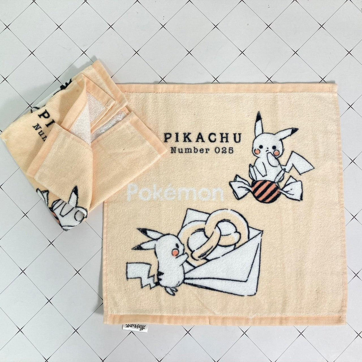 (4款)皮卡丘毛巾2入|日本100%純棉,34x35cm - 富士通販